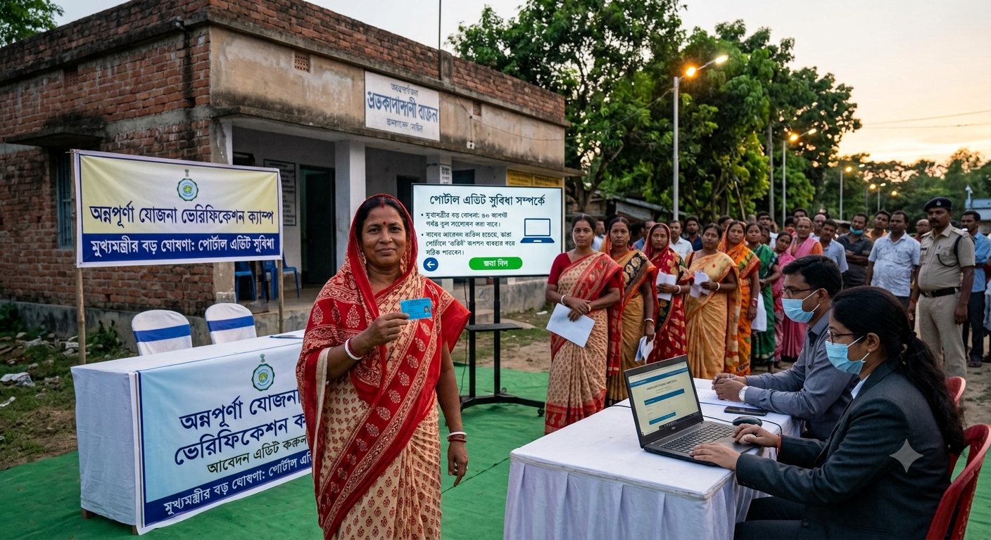 অন্নপূর্ণা যোজনার ভেরিফিকেশনে বড় ঘোষণা মুখ্যমন্ত্রীর: বাতিল ২৭.৮ লক্ষ আবেদন, ভুল সংশোধনে চালু নয়া পোর্টাল